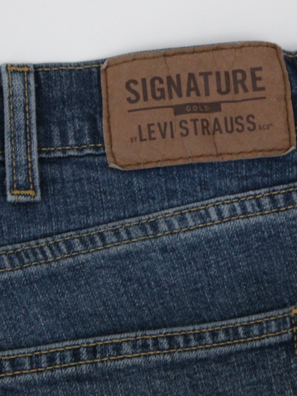 LEVIS Signature Relaxed Mens Jeans 40 x 32 Distressed Denim Med Wash EXC COND - Picture 8 of 8